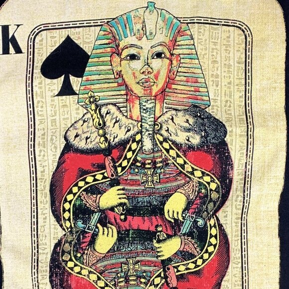 Work Shop Los Angeles Egyptian Pharoh Playing Card T-Shirt Men's Size Large - Picture 3 of 6